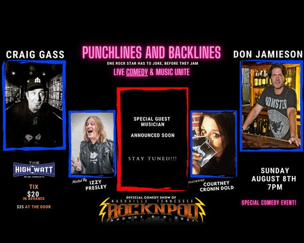 Punchlines And Backlines Don Jamieson Craig Gass Courtney Cronin Dold Izzy Pressley ROCKNPOD Expo 2021